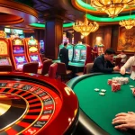 Exciting gambling action at a casino with f168 đăng nhập for players enjoying poker and roulette.