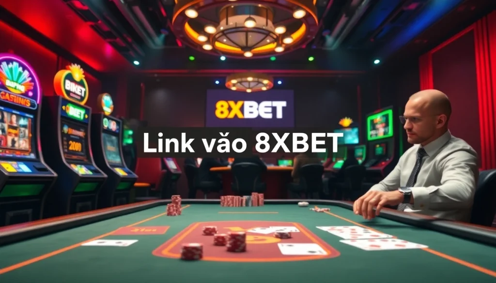 Experience the thrill of online gambling with Link vào 8XBET at vibrant casino tables.