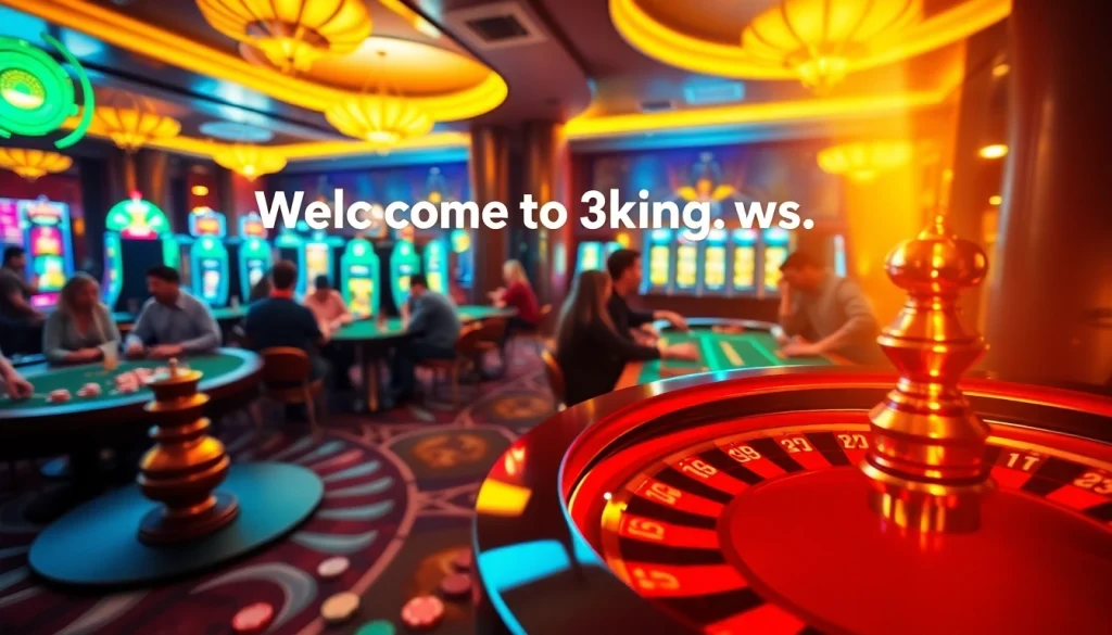 Exciting gambling action at 3king.ws, featuring a lively roulette table and engaged players.